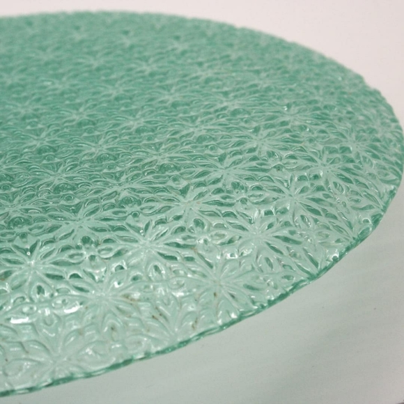 Aqua Textured Embossed Salad Plate - Picture 3 of 6
